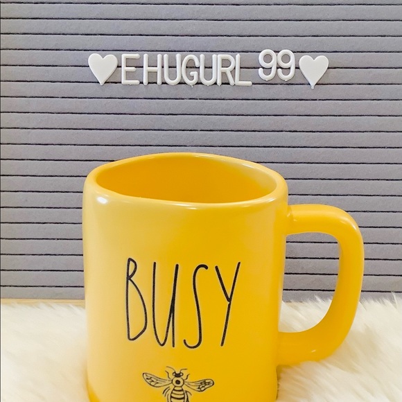 Rae Dunn yellow BUSY Mug - Picture 2 of 3